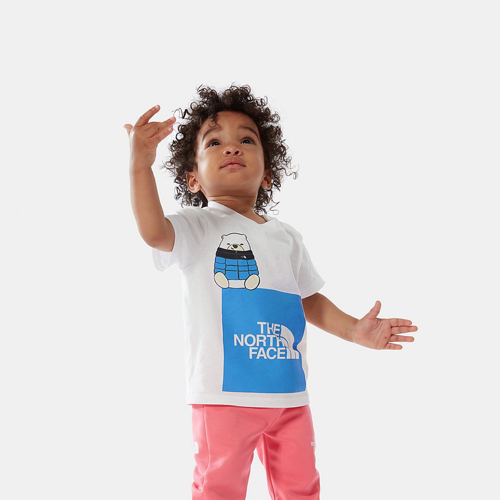 The North Face T-Shirts Baby Australia - The North Face Easy White / Blue (DTM-423509)